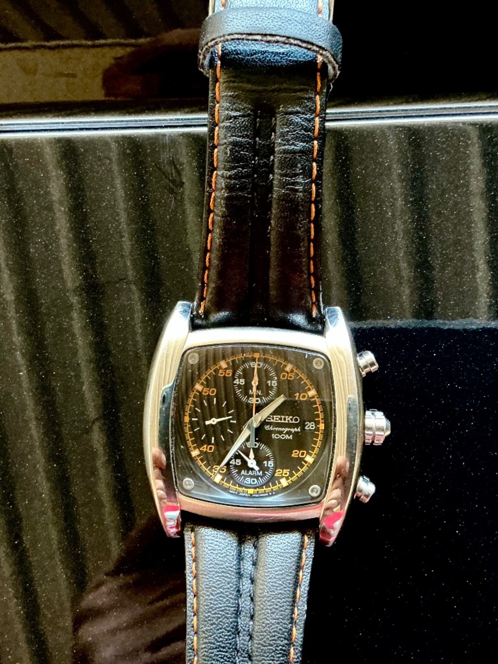 Seiko rare vintage square case chronometer w alarm - Picture 1 of 5